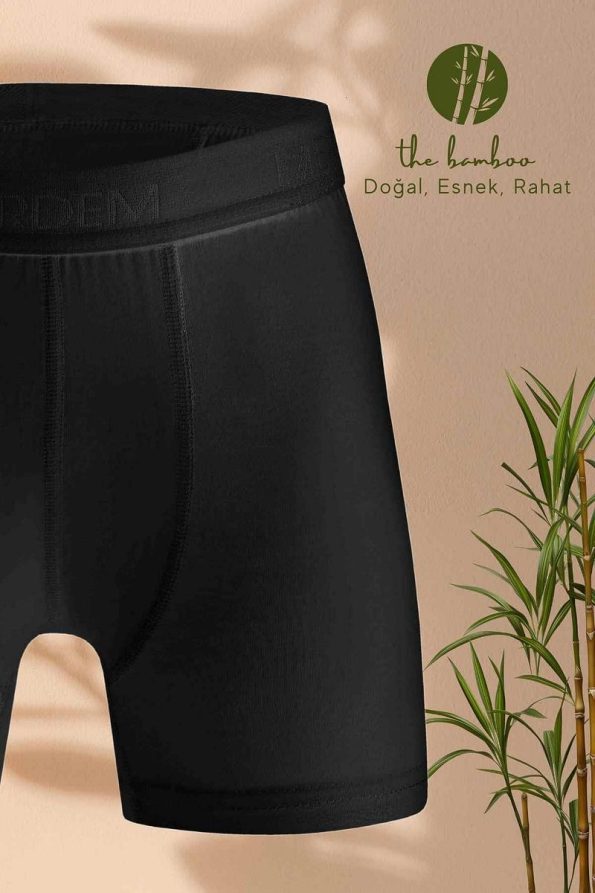 Weweus Black Boys' Super Thin Natural Bamboo Luxury Boxer
