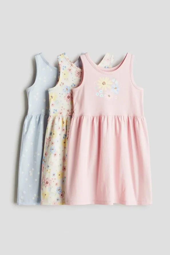 H&M Pack of 3 Printed Cotton Dresses