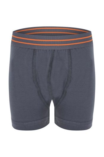 Erdem Gray-Black-White 3-Pack Boys' Elastic Boxer Shorts