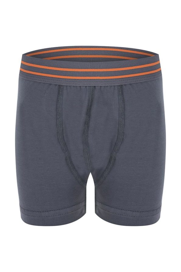 Erdem Gray-Black-White 3-Pack Boys' Elastic Boxer Shorts