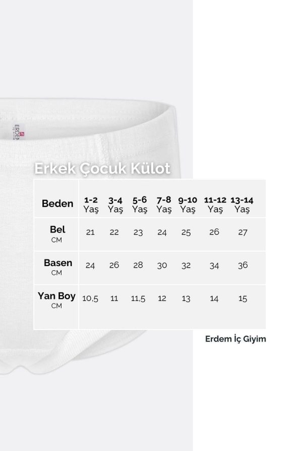Erdem Gray-Black-White 3-Pack Boys' Elastic Boxer Shorts