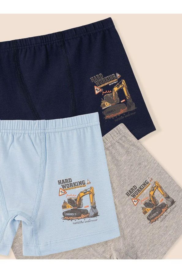 Natuline Boys' Organic Cotton Stretch Boxer Shorts Pack of 6