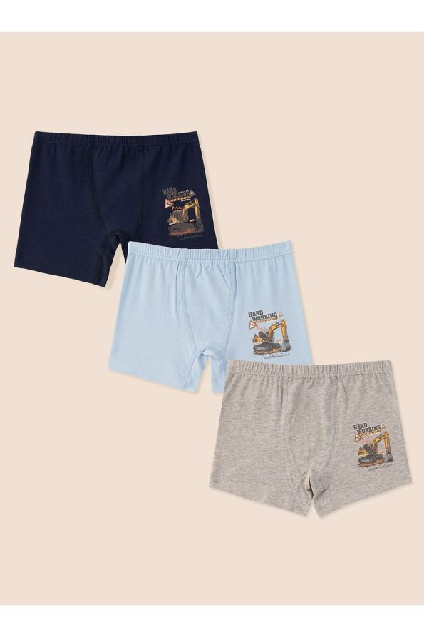 Natuline Boys' Organic Cotton Stretch Boxer Shorts Pack of 6