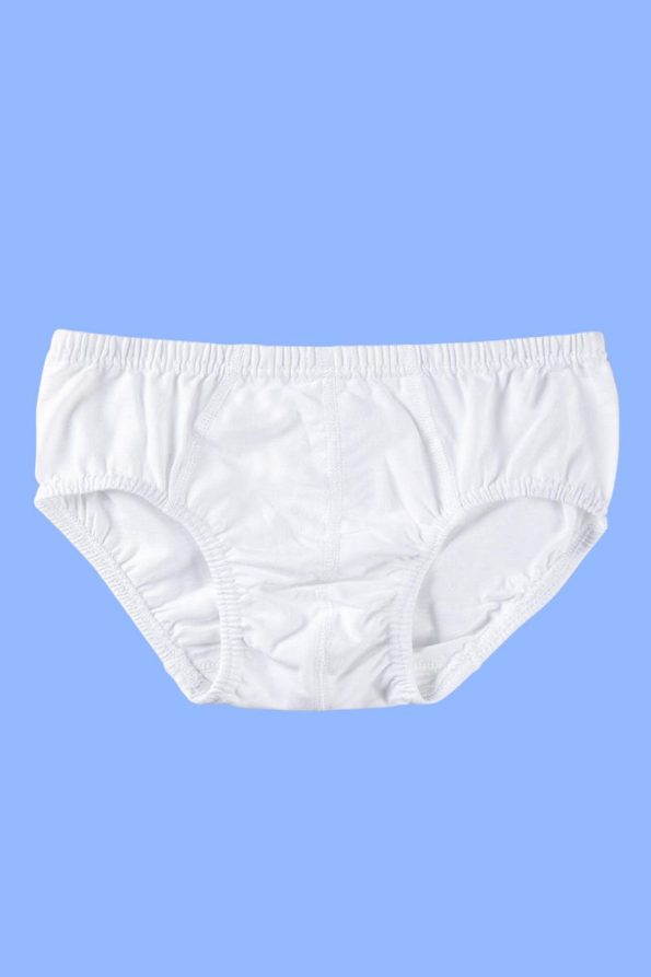 Star Emblem White Boys' Briefs 6-Pack 100% Cotton