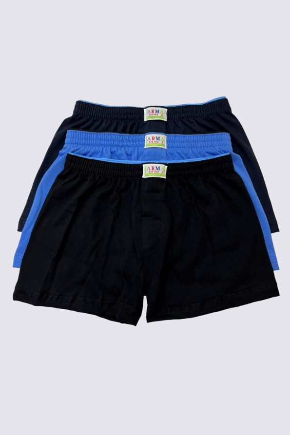 Arm Star Boys' Cotton Classic Fit Boxer Shorts 3-Pack