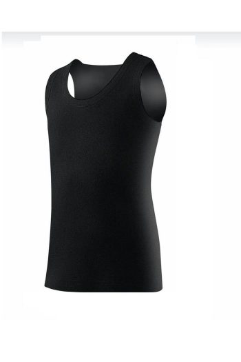 IC DUNYAM Boys' Cotton White/Black Tank Top 3-Pack