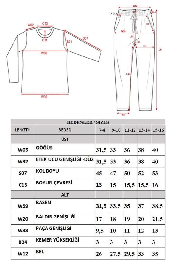 C&CITY Boys Long Sleeve Thermal Set