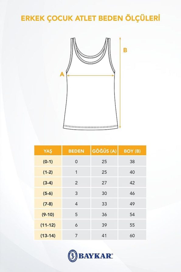 BAYKAR Boys' Organic Cotton Round Neck Tank Top 6-Pack White