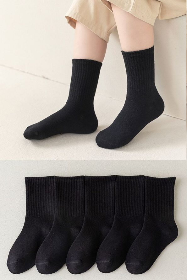 BGK Unisex Kids 5 Pair Collegiate Socks