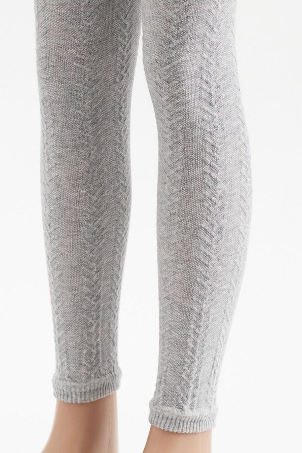 Katia & Bony Girls' Cotton Footless Tights Gray Melange