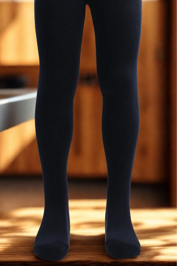 Sisters Socks Girls Cotton Tights Navy Blue