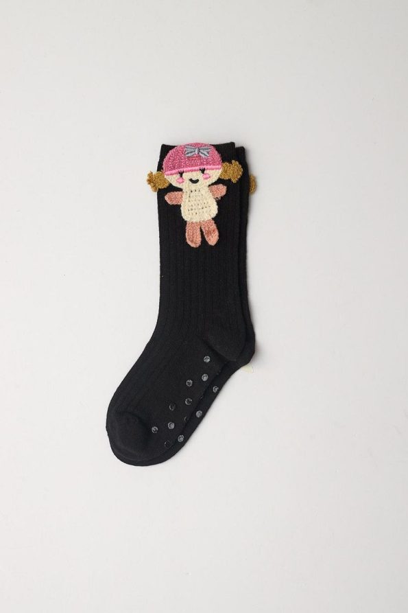 Katia & Bony Black Knee-High Socks for Girls