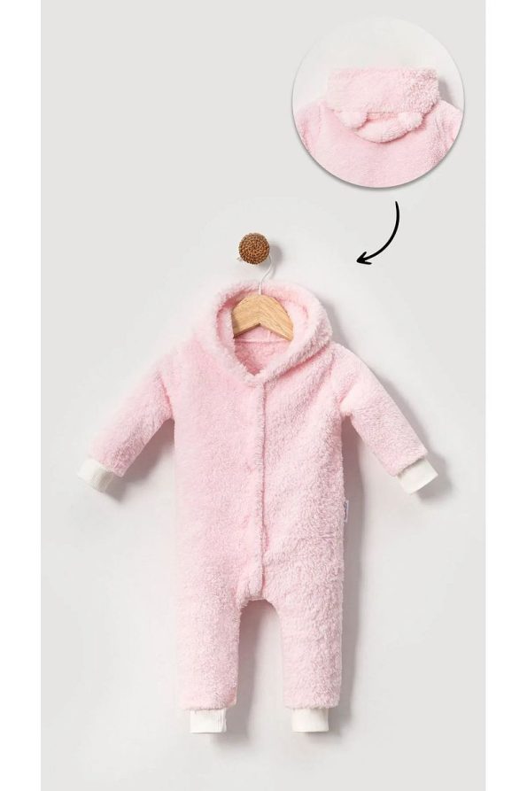 BABYSİ KIDS CLUB Hooded Plush Welsoft Jumpsuit for Babies & Kids