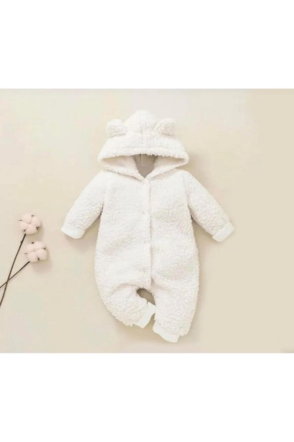 BABYSI KIDS CLUB Hooded Plush Welsoft Jumpsuit for Babies & Kids