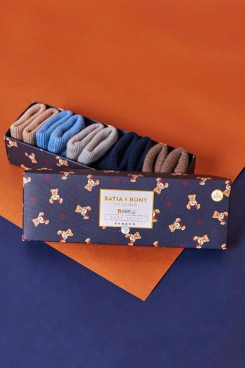 Katia & Bony 5-Pack Newborn Bamboo Baby Socks Multi-Color