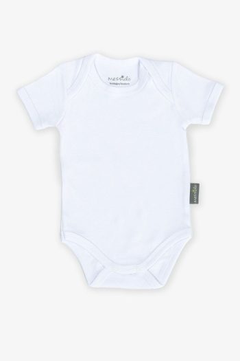 Messido 100% Cotton 5-Pack Baby Bodysuits - White