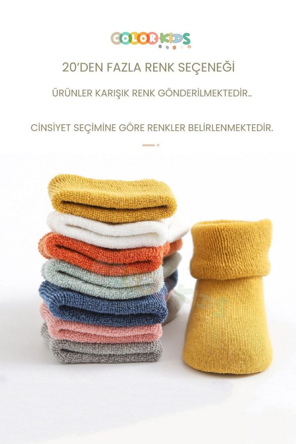 Colorful Winter Baby Socks - 5 Pack