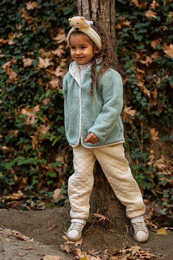 LUCKKA Heritage Puffy Lined Plush Baby and Kids Jacket with Hood