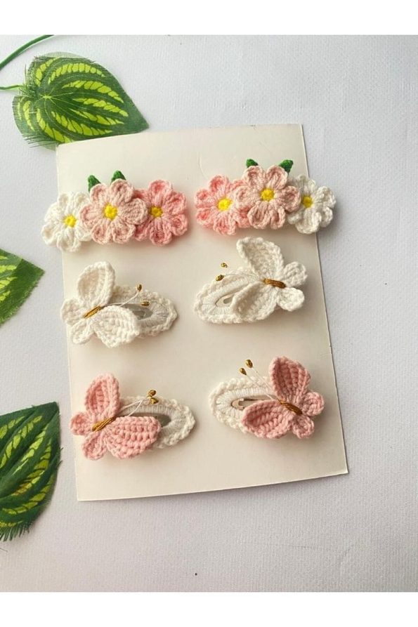 Handmade Mixed 6-Piece Snap Hair Clip Set