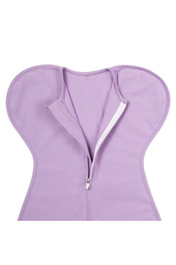 Zuppers Organic Cotton Butterfly Swaddle Sleeping Bag - Lilac - 0.3 Tog