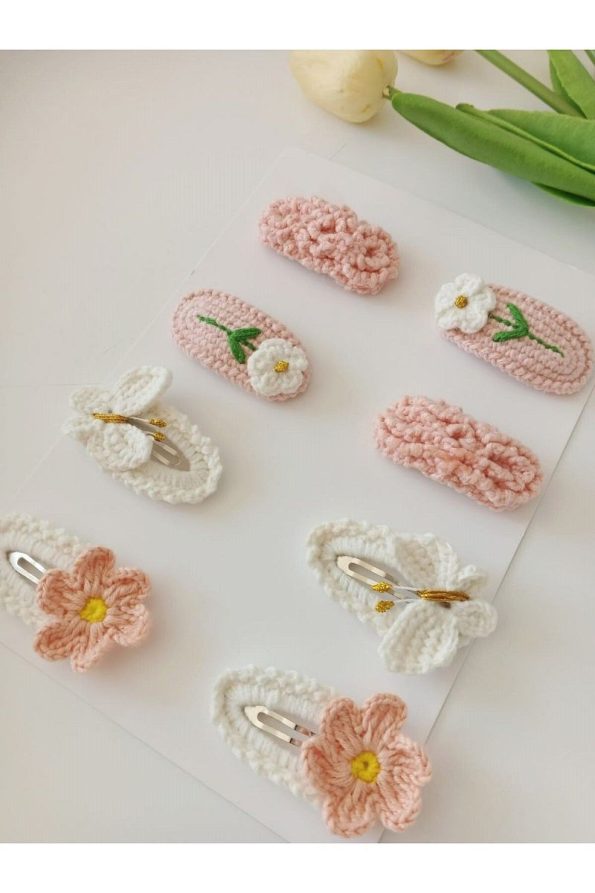 Pink Dreams Handmade Hair Clip Set