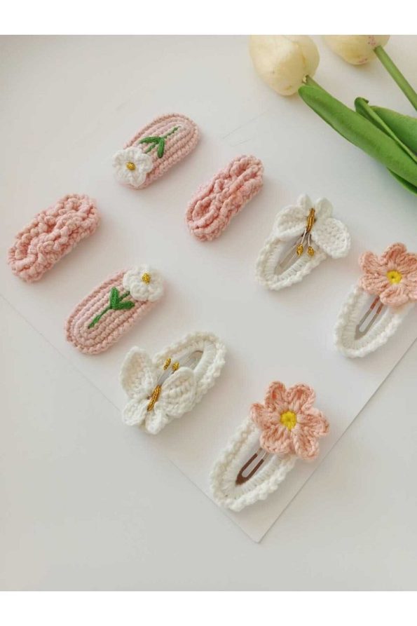 Pink Dreams Handmade Hair Clip Set
