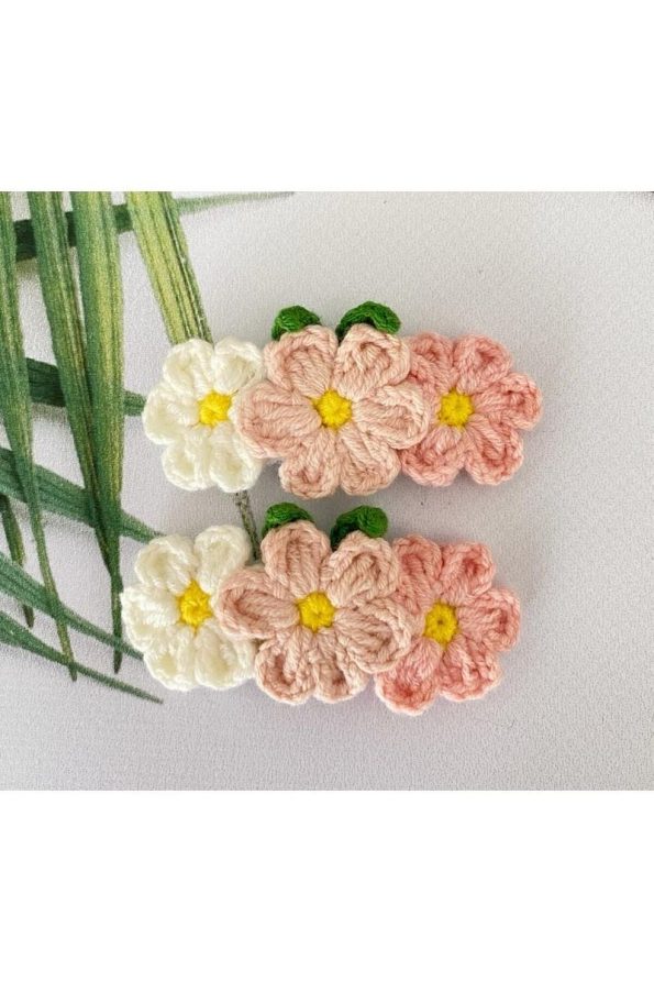 Handmade Organic 100% Cotton 8-Piece Snap Hair Accessory Set for All Ages