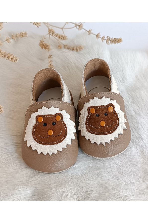 Hodore Noxi Beige Genuine Leather Baby Moccasins