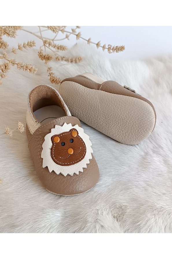 Hodore Noxi Beige Genuine Leather Baby Moccasins