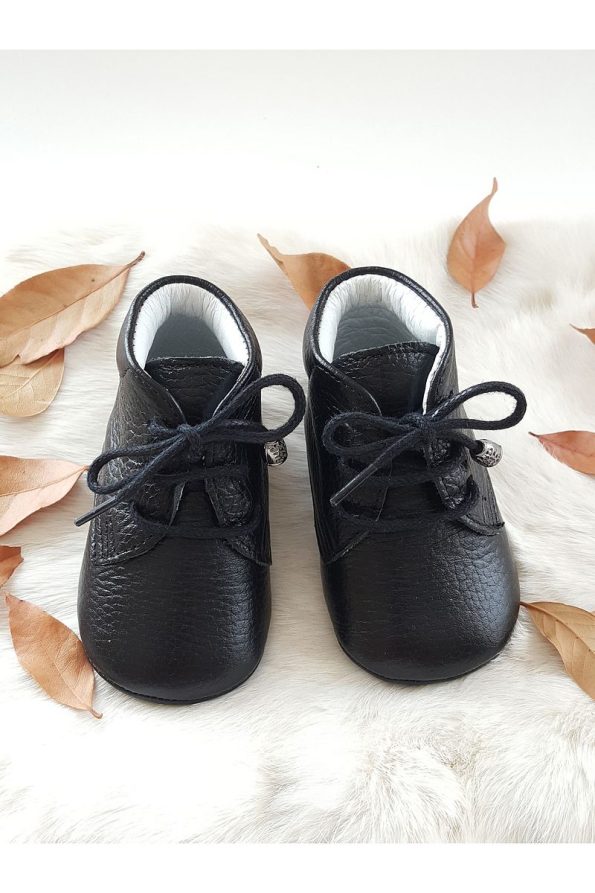 Hodore Genuine Leather Baby Boots Black