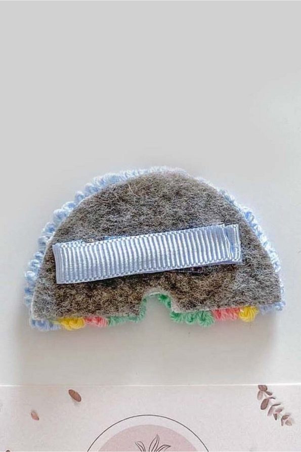 By Nur Erten Rainbow Punch Embroidered Girl's Hairpin