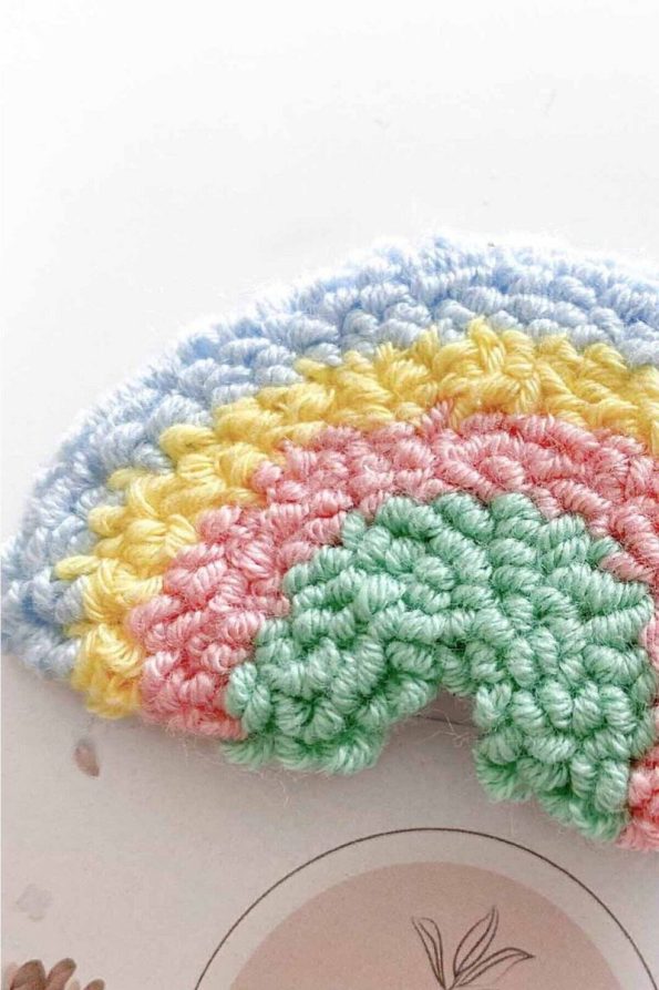 By Nur Erten Rainbow Punch Embroidered Girl's Hairpin