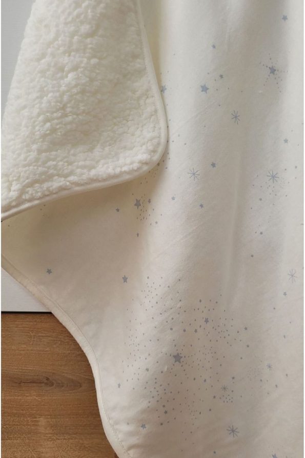 Alpar Textile Plush Welsoft Reversible Baby Blanket Starry Blue