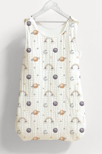 Tuğba Swan 4-Layer Muslin Baby Sleep Sack (0-18 Months) - Galaxy