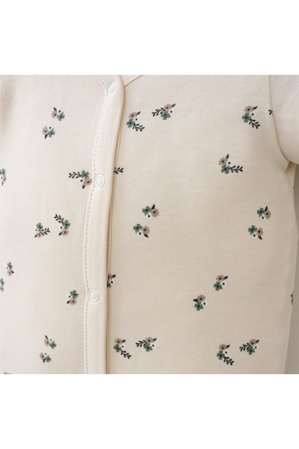 BABYLIM Girls' Printed Mini Rabbit Spring 4-Piece Romper Set 100% Cotton