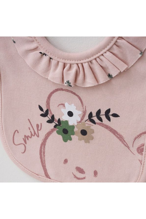 BABYLIM Baby Girl Printed Mini Bunny Spring 4-Piece Romper Set 100% Cotton