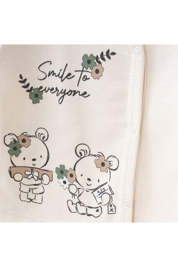 BABYLIM Baby Girl Hospital Departure Mini Rabbit Spring 3-Piece Newborn Set 100% Cotton
