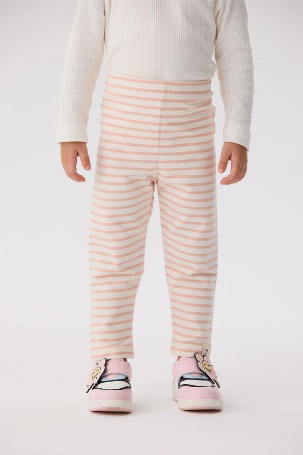 Tyess Basic Striped Leggings for Baby Girls