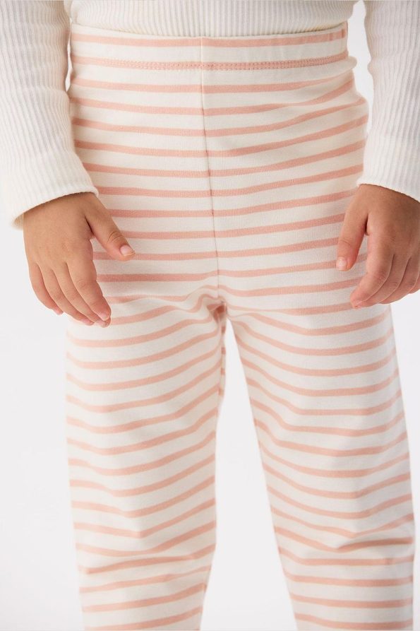 Tyess Basic Striped Leggings for Baby Girls