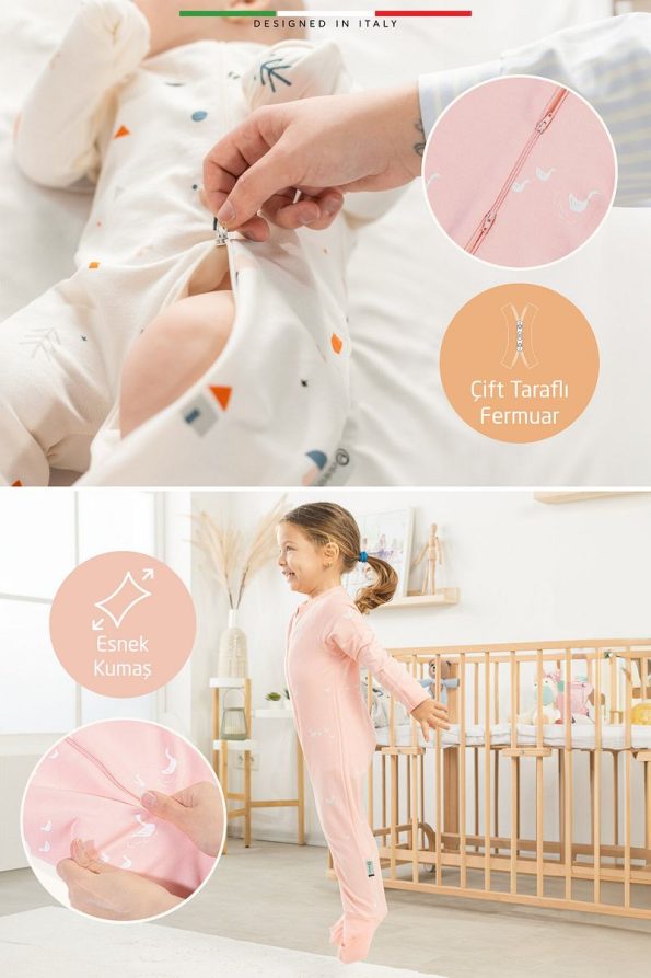 EleleLife Seasonal Children's Baby Sleeping Bag 1 Tog Blush Duck