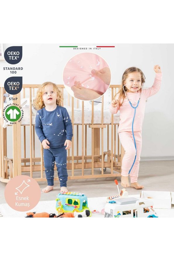 EleleLife Baby Kids Pajama Set 1 Tog Pink Sanno