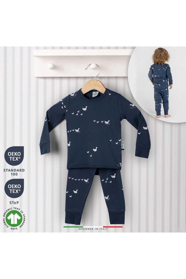 EleleLife Baby and Kids Pajama Set 1 Tog Indigo Duck