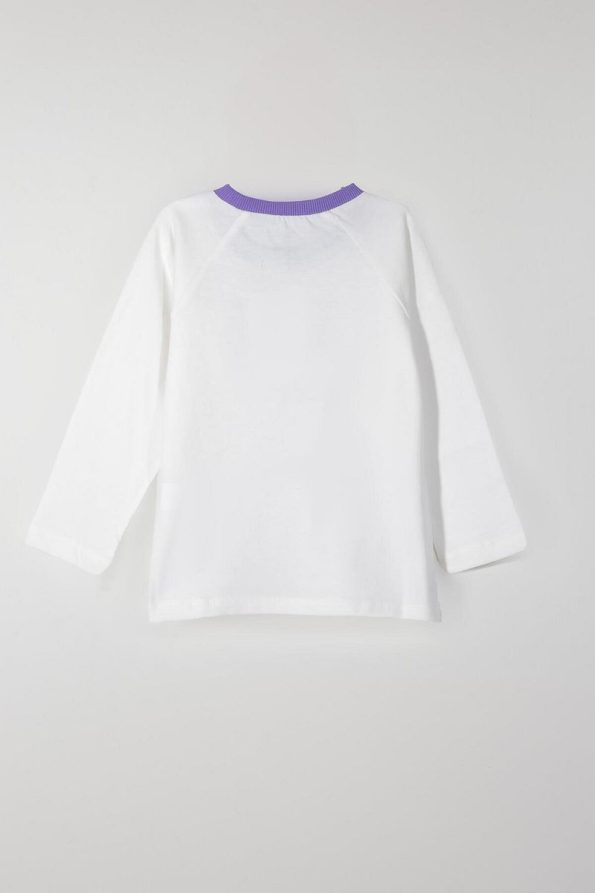 LUESS Girls' Ribbon Detail Crew Neck T-Shirt