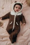 LUESS Unisex Baby Plush Ear Detail Romper (3 Months - 1 Year)