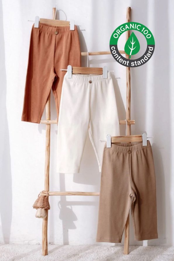 Lilabio 3-Piece Ribbed Pants for 0-3 Years