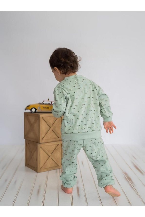 Kirazkids Leaf Pattern Cotton Pajama Set
