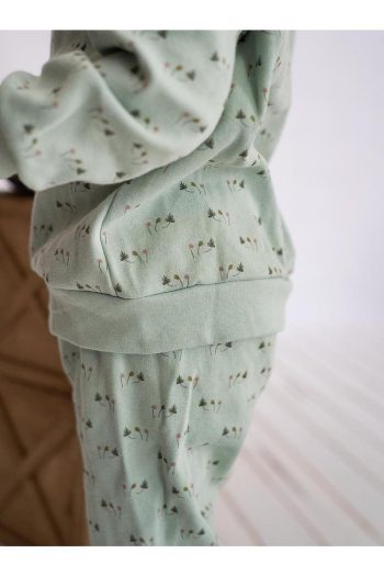 Kirazkids Leaf Pattern Cotton Pajama Set