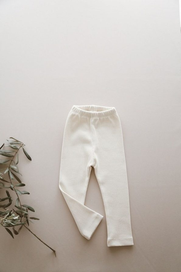 Thebellobambinoo Kids Leggings 0-6 Years Ecru