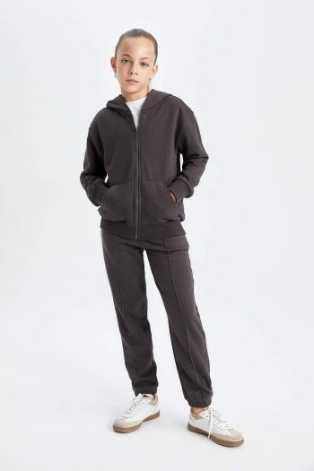Basic Zip-Up Hoodie for Girls