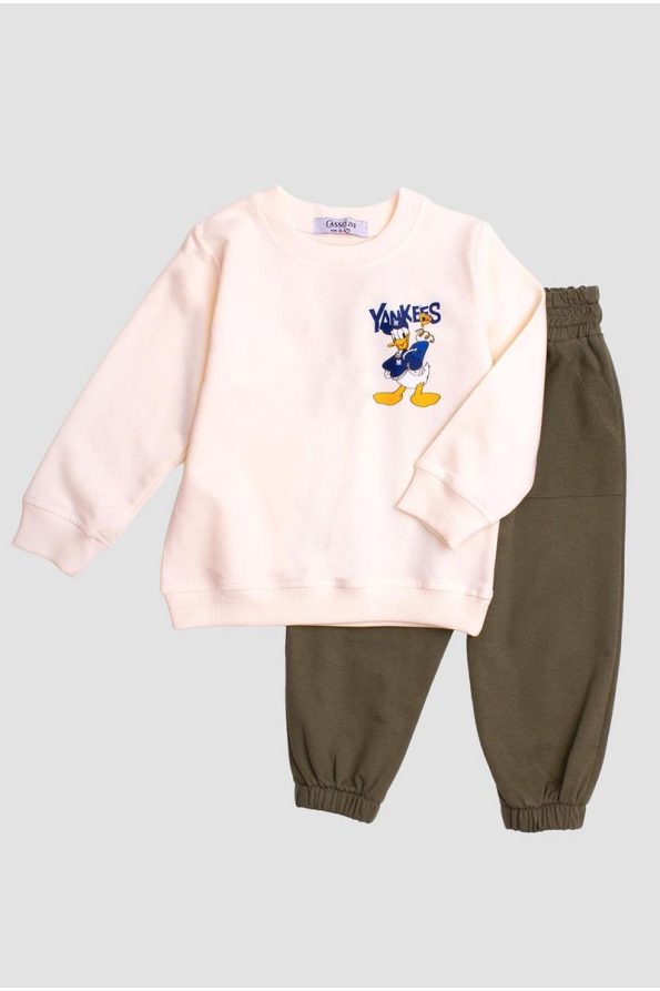 Chicsy Baby Duck Print Oversized Tracksuit Set